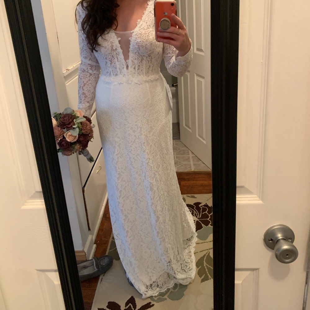 A line wedding dress